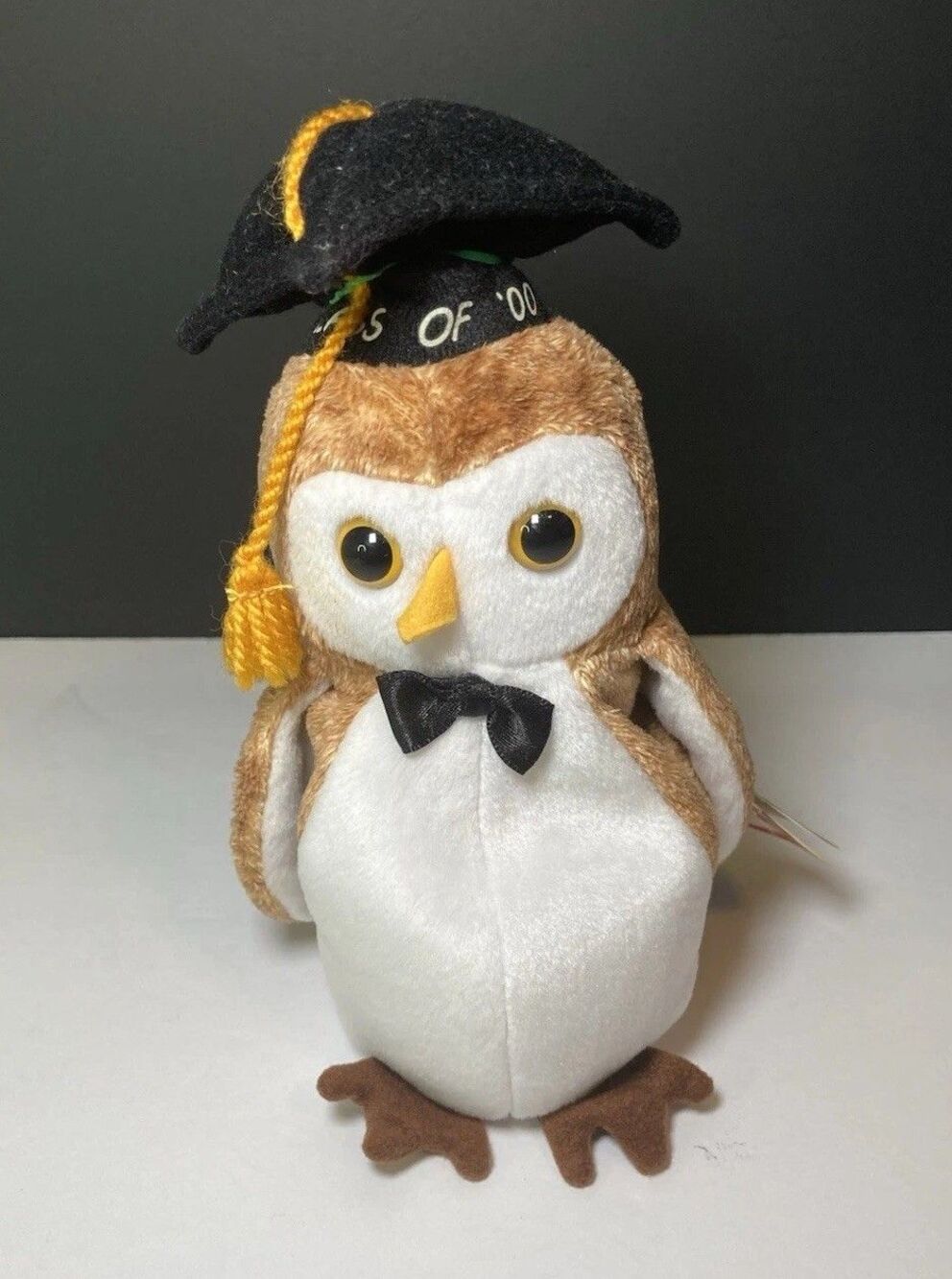 Retired Ty Beanie Babies Wisest Class Of 2000 Graduation Owl Plush Collectible